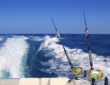 Fishing rods on a boat